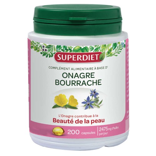 [Para] [Par Naturalia] Superdiet Complément Alimentaire Huile Onagre Bourrache Bio x200