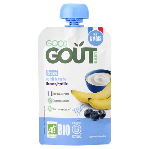 Good Goüt Baby Brassé banane & Myrtille 90g