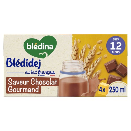 Blédidej Chocolat Gourmand Céréales Lactées Dès 12 Mois 4x250ml