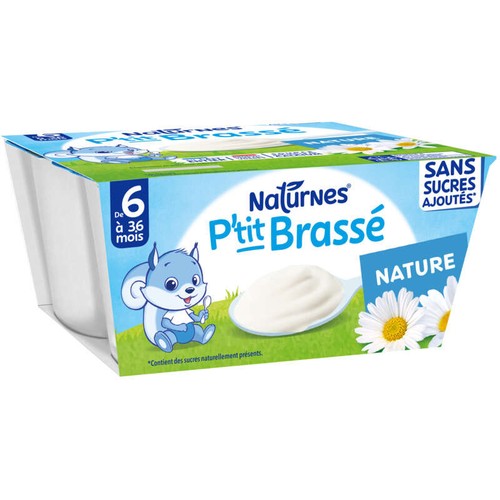 Nestlé P'Tit Brassé Nature Dès 6 Mois 4x90g