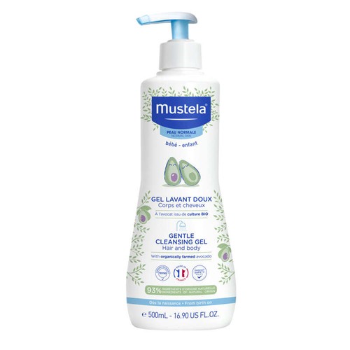 [Para] Mustela Gel Lavant Doux Corps et Cheveux à l'Avocat Vegan 500ml