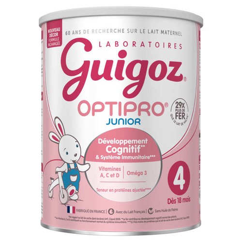 Guigoz Lait de Croissance 4 Optipro dès 18 mois 900g