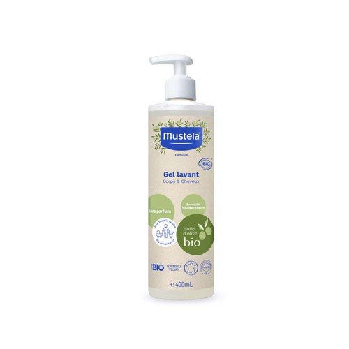 [Para] Mustela Gel Lavant à l’Huile d’Olive sans Parfum Bio 400ml