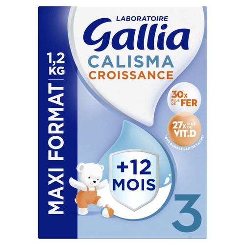 Gallia Lait De Croissance 3 En Poudre +12Mois 2x600g