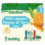 Blédina Petits légumes Pommes de terre Lieu 2x200g