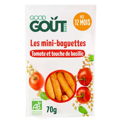 Good Goût Mini baguettes à la tomate Bio 70g