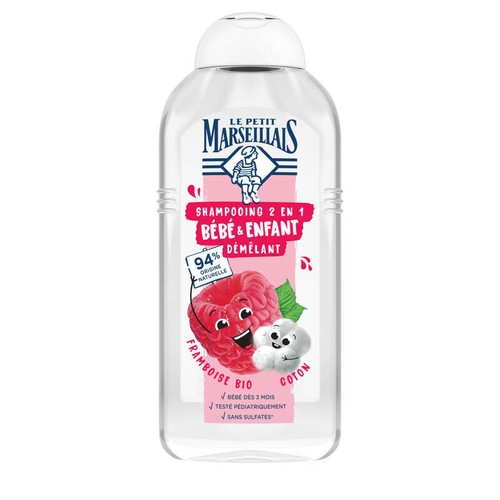 Le Petit Marseillais Shampooing Bébé Framboise et Coton 300ml