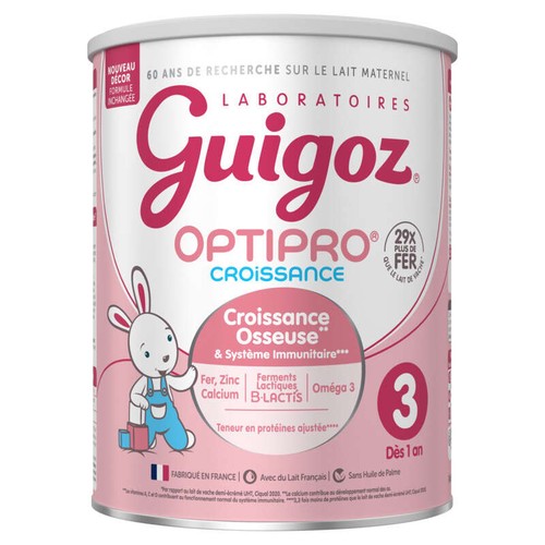 Guigoz Lait en Poudre croissance 3 optipro 830g