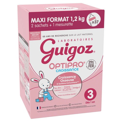 Guigoz Optipro Lait de Croissance dés 3 ans 2x600g