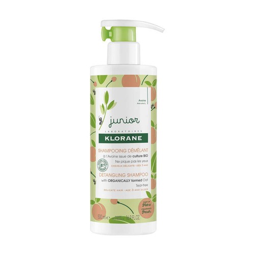 [Para] Klorane Junior Shampoing Démêlant à l’Avoine BIO Parfum Pêche 500ml