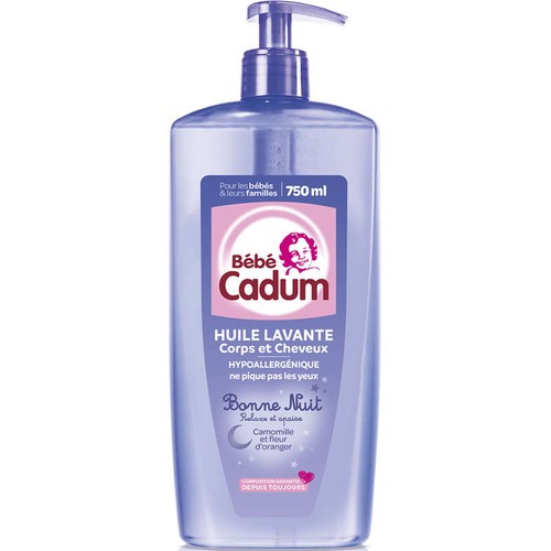 Cadum Bébé Huile Lavante Corps et Cheveux 750ml
