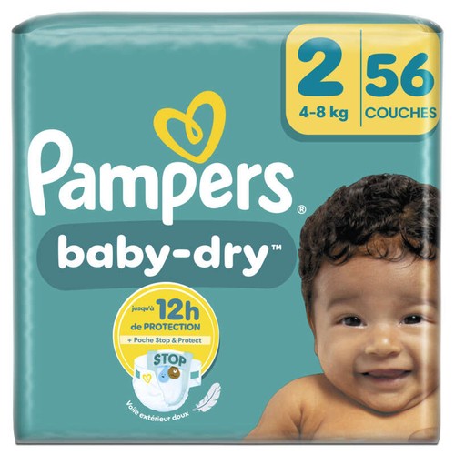 Pampers Couches, Baby-Dry Taille 2 x56