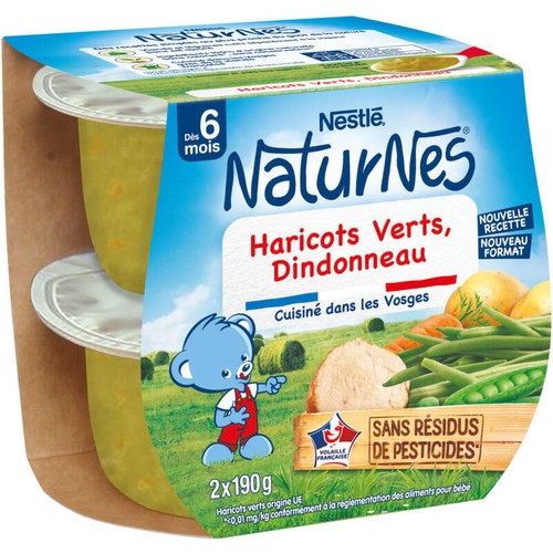 Natures Haricots vert dindonneaux 2x190g