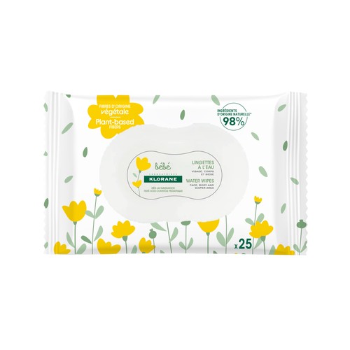 [Para] Klorane Lingettes nettoyantes à l'eau x25