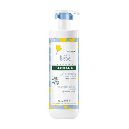 [Para] Klorane Bébé Lait de toilette sans Rinçage au Calendula Apaisant Peau Normale à sèche 750ml