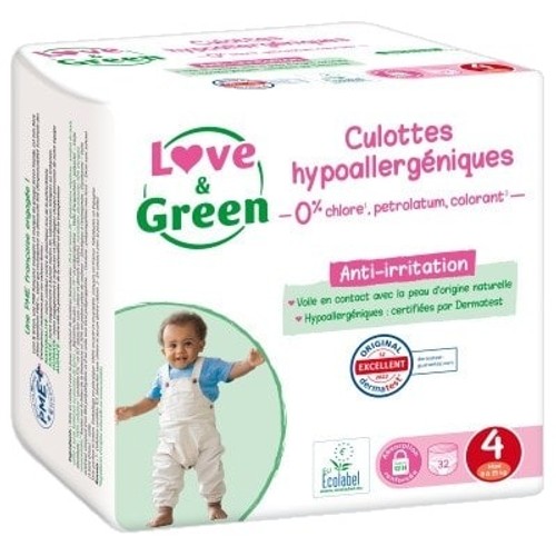 Love And Green Culottes Hypoallergéniques Taille 4 x32