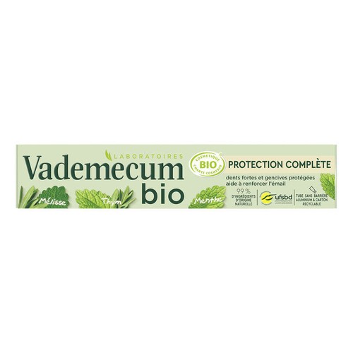 Vademecum Dentifrice Protection complète Cosmos Organic 75ml