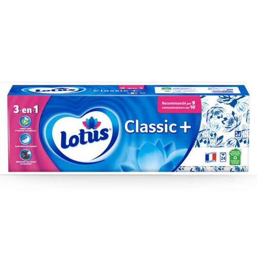 Lotus classic+ etuis mouchoirs x24