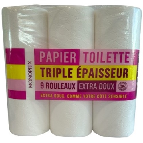 Monoprix Papier toilette blanc x9