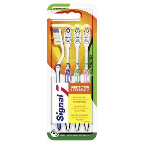 Signal Brosses À Dents Souple Protection Intégrale x4
