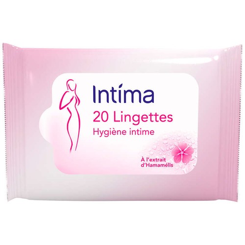 Intima Lingettes Hygiène Intime Fraîcheur Longue Durée x20