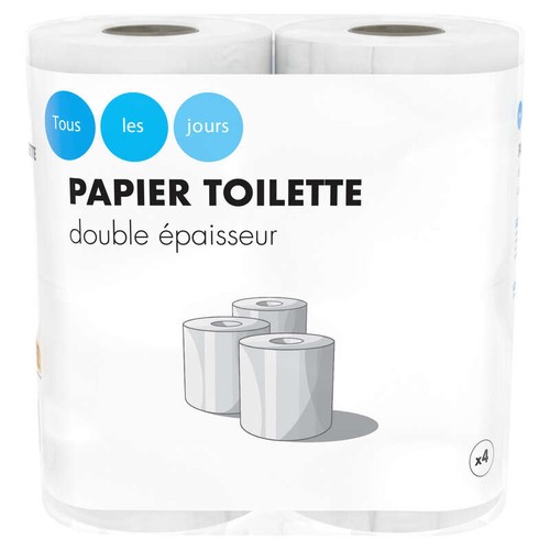 Tous les Jours Papier Toilette Double Epaisseur x4