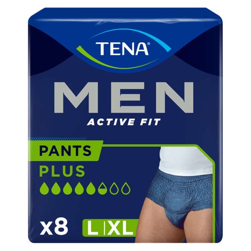 Tena Sous-Vêtements Men Active Fit Pants Plus Large x8