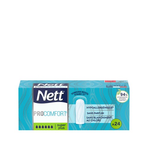 Nett Tampons Super Plus Sans Applicateur x24