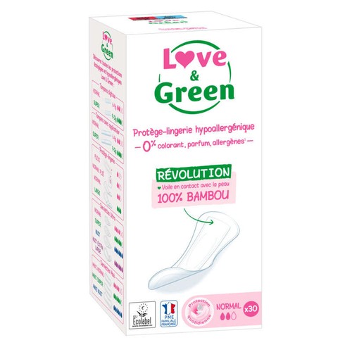 Love & Green Protège-Slips Hypoallergéniques Normal x30