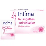Intima Lingettes Individuelles Hygiène Intime Hamamélis x16