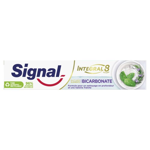 Signal Dentifrice Intégral 8 Nature Bicarbonate Fraîcheur & Détox 75Ml