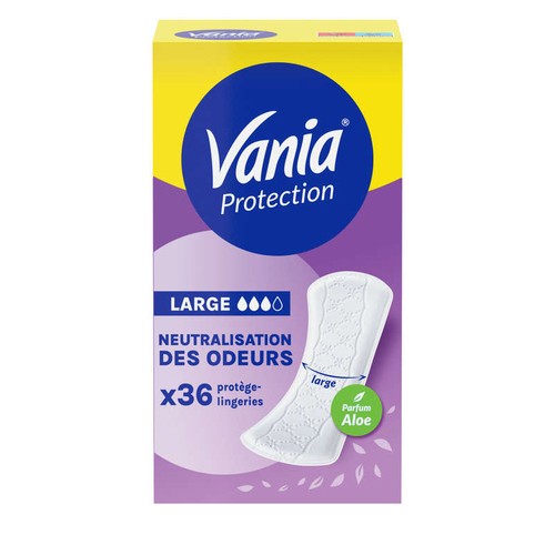Vania Protège-Slips Protect+ Large Aloé Vera x36