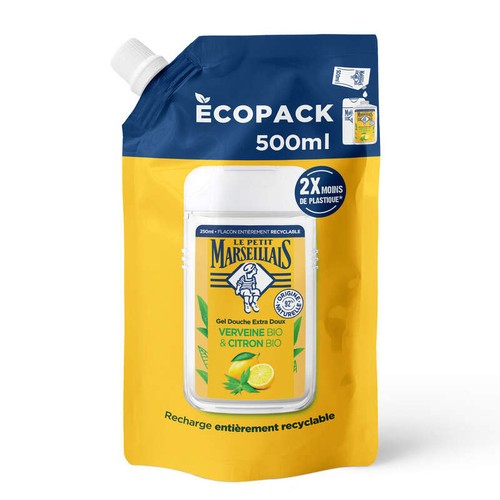 Le Petit Marseillais Recharge Gel douche extra-doux verveine & citron Bio 500ml