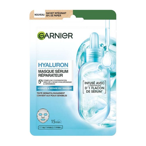 Garnier Masque Tissu Sérum Hyaluron Réparateur
