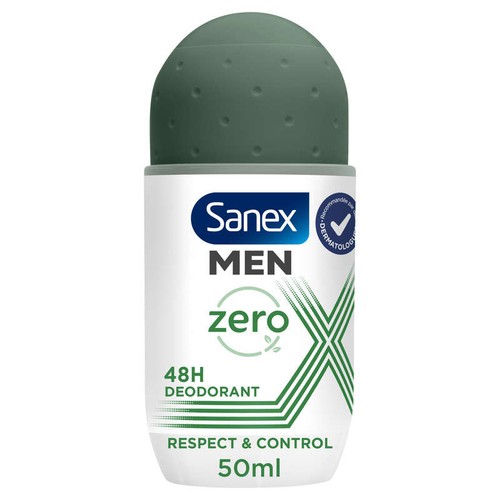 Sanex Men Déodorant Homme Bille Zéro 0% Respect & Control 50ml