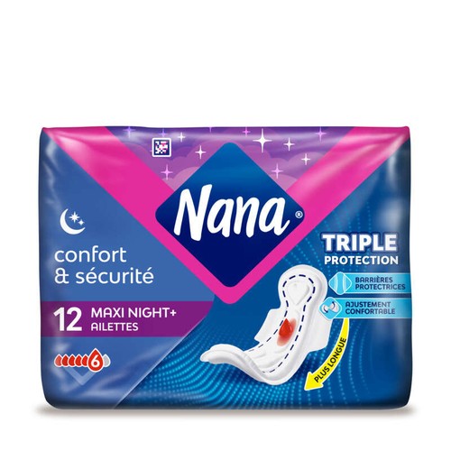 Nana Serviettes Hygiéniques Maxi Goodnight x12