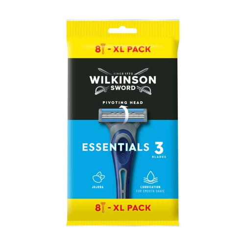 Wilkinson Extra 3 Essentials Plastique Recyclé  x8