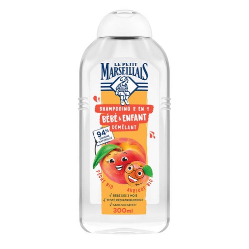 Le Petit Marseillais Shampooing Bébé Pêche et Abricot 300ml
