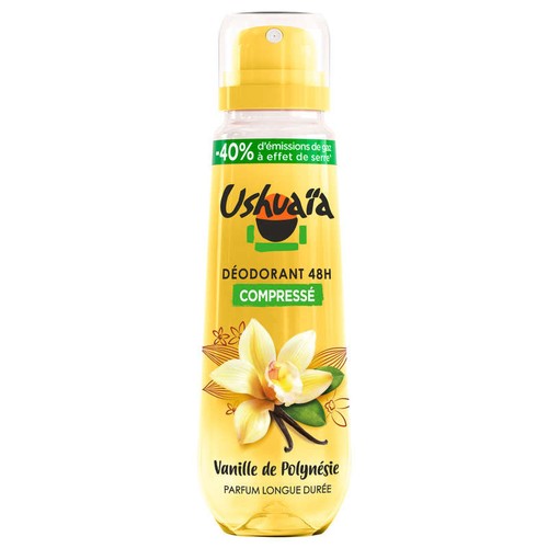 Ushuaia Déodorant Spray Compressé 48h Vanille de Polynésie 100ml