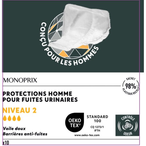 Monoprix Protection Incontinence Homme Niv2 x10