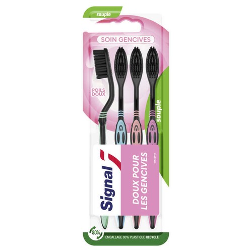 Signal Brosse À Dents Soin Gencives Souple Quadripack X4