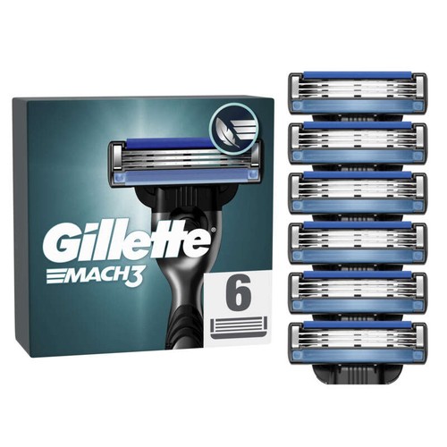 Gillette Mach3 Lames De Rasoir x6