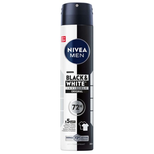 Nivea Men Déodorant black and white 48h 200ml