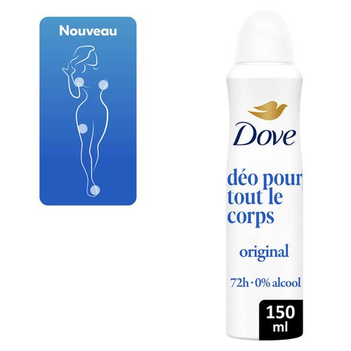 Dove Déodorant pour Tout le Corps Spray Original 150ml