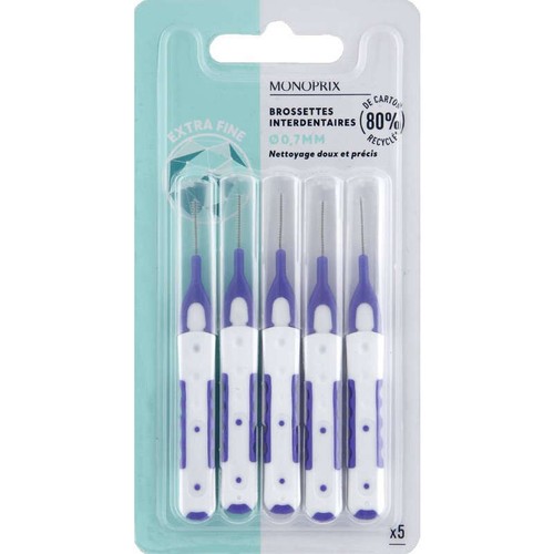 Monoprix Brossettes interdentaires 0,7mm x5
