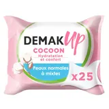 Demak Up Lingettes Démaquillantes Cocoon Peaux Mixtes x25