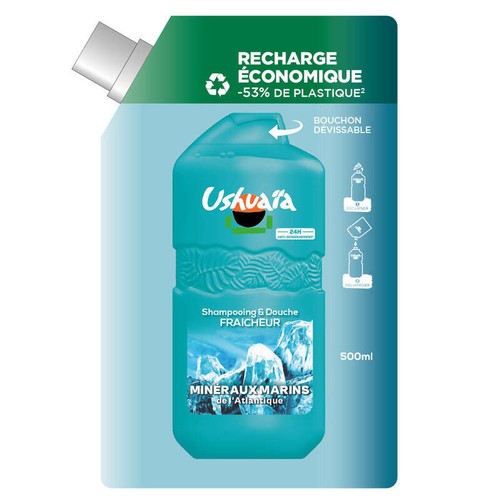 Ushuaia Douche Ecopack minéraux marins 500ml