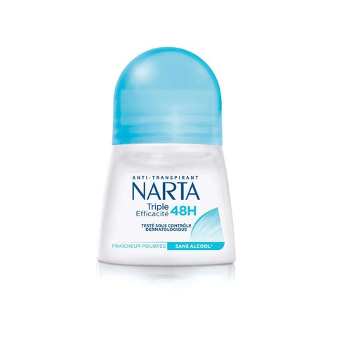 Narta Déodorant Bille Triple 48h Fraîcheur Poudrée 50ml