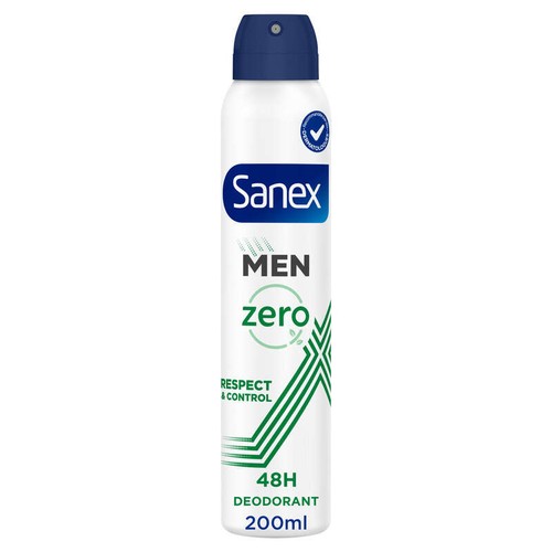Sanex Men Déodorant Homme Spray Zéro 0% Respect&Control 200ml