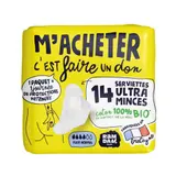 Ramdam Serviettes Hygiéniques Ultra Minces Bio x14